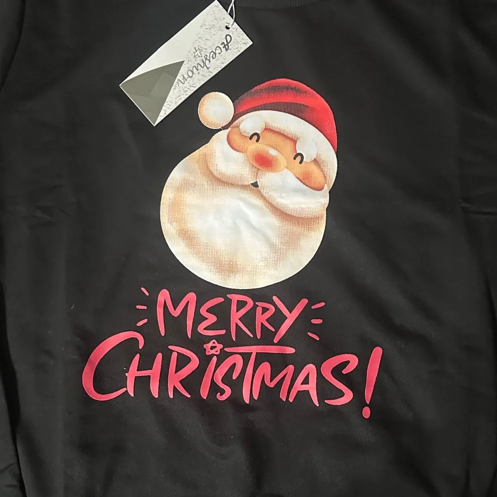 Black‎ Merry Christmas Crewneck Sweater